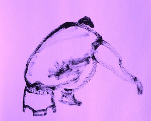 Menneskelig figur i hukestilling av Santhosh ch