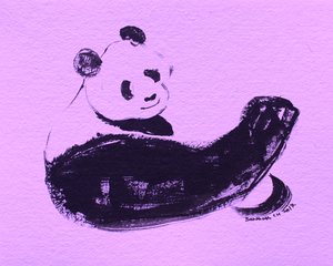 Sterk panda som viser muskler av Santhosh ch
