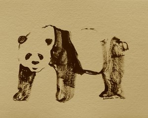 Stilisert pandategning av Santhosh ch