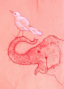 Leken elefant og fugl av Santhosh ch