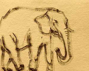 Skisse av en vill elefant av Santhosh ch