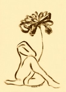Kvinne og lotusblomst av Santhosh ch