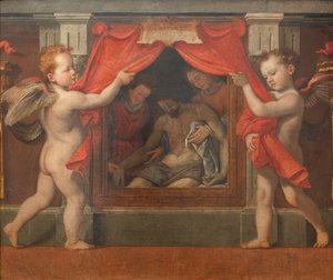 Pietà med to kjeruber, ca 1576.