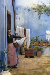 Den blå uteplassen av Santiago Rusiñol