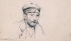Studie av en mann av Santiago Rusiñol