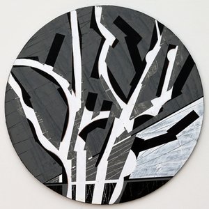 Twixt Heaven & Earth VII-B (akryl på sirkulært bord) av Sara Hayward