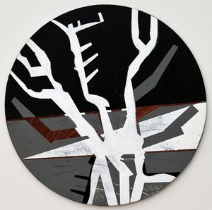 Twixt Heaven & Earth XIII-B (akryl på sirkulært bord) av Sara Hayward