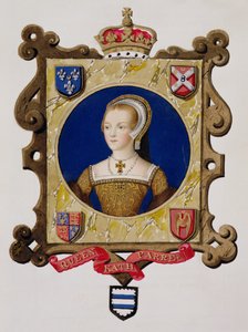 Portrett av Catherine Parr (1512-48) 6. dronning av Henry VIII som ung kvinne fra 
