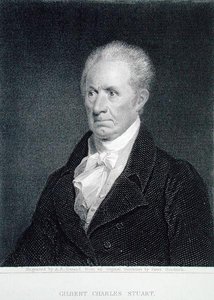 Gilbert Charles Stuart (1755-1828), gravert av Asher Brown Durand (1796-1886) fra en original miniatyr (gravering)