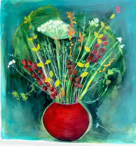 Kastanienbraune Vase, 2022