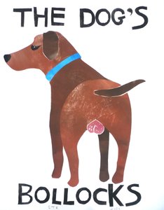 The dog’s bollocks, 2023 von Sarah Thompson-Engels