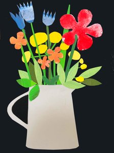 vase med blomster, 2019 (collage)
