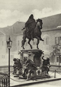 Berlin: Der Grosse Kurfurst; Monumentet til den store kurfyrsten (s/hvitt bilde) av Sasha Stone