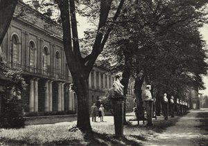 Berlin: Charlottenburg-palasset, hagesiden; Charlottenburg Palace, Garden Front (s/hvitt bilde) av Sasha Stone