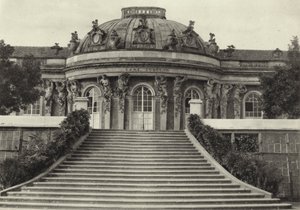 Potsdam, Schloss Sanssouci; Sanssouci Palace (s/hvitt bilde) av Sasha Stone