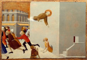 Den salige Ranieri Rasini sletter de fattige fra et fengsel i Firenze Tremaleri av Stefano di Giovanni di Console dit il Sassetta (1392-ca.1450) 1400-tallet søn. 0,43x0,63 m.