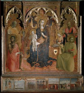 Polyptych of Our Lady of Snow - Tempera på tre