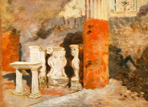 Hus i Pompeii, av Francesco Saverio Altamura (1826-1897)