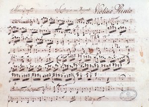 Musikalsk partitur av The Brigands opera av Mercadante (1836) av Saverio Mercadante