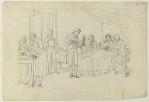 Sykesengsscene av Saverio della Gatta
