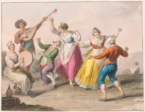 Vann farge; Tarantella dansere