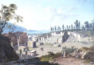 Grand Tourists ved ruinene av Pozzuoli, nær Napoli