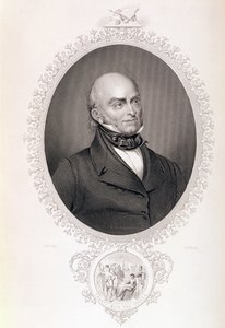 John Quincy Adams, fra 'The History of the United States', Vol. II, av Charles Mackay, gravert av TW Hunt av Savinien Edme Dubourjal