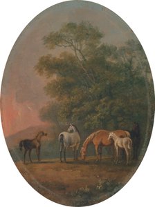 Mares and Foals [1795, Royal Academy of Arts, London, utstillingskatalog] av Sawrey Gilpin