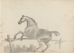 Skissebok tegning av Sawrey Gilpin
