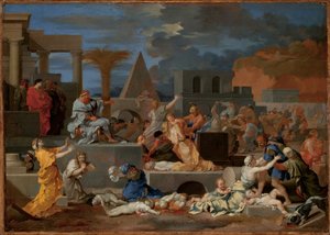 The Massacre of the Innocents (olje på lerret) av Sébastien Bourdon