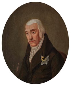 Portrett av Charles II, storhertug av Mecklenburg-Strelitz 1741-1816, 1816. av Scharenberg