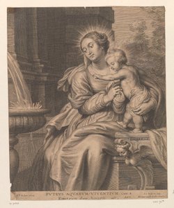 Maria met kind bij een fontein Well of living waters / Fonteyn der houen (tittel på objekt)