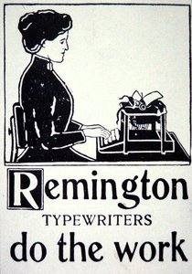 Annonse for Remington skrivemaskiner av School American
