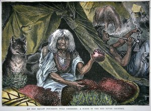 Native American Food (farget gravering) av School American