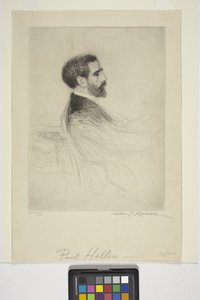Portrett av Paul Helleu (blekk) av School American