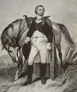 Portrett av Nathanael Greene (litho) av School American