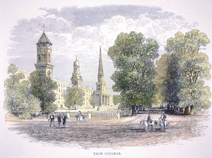 Yale University, New Haven, Connecticut (litho-farge) av School American