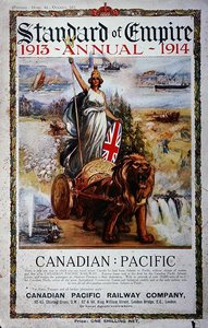 Annonse på forsiden av Standard of Empire Annual 1913-14 (farge litho)