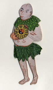 Mann som symboliserer "Yin og Yang". Kinesisk dekorativ gjenstand. sd. 1800-tallet. av School Chinese