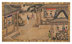 En av tjuefire scener fra Dream of the Red Chamber av School Chinese
