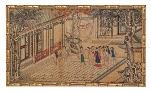En av tjuefire scener fra Dream of the Red Chamber av School Chinese