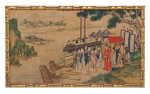 En av tjuefire scener fra Dream of the Red Chamber av School Chinese