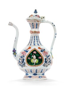 Rose-Imari ewer og deksel for Midtøsten-markedet, andre kvartal av 1700-tallet (keramikk) av School Chinese
