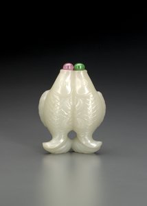 Tvilling fiskesnusflaske av School Chinese