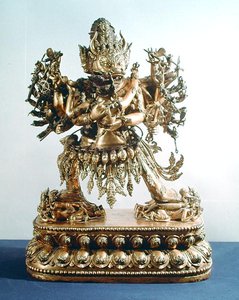 Vajrabhairava, aspekt av Yamantaka, lovens vokter, Qing-dynastiet av School Chinese