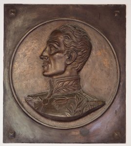Simon Bolivar, basrelieff av School Colombian