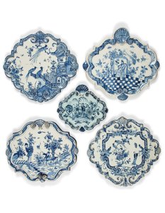 Delft kinoserier formet pastiller, sent på 1600-tallet - tidlig på 1700-tallet (fajanse)