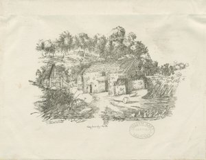 Biddulph - Knypersley Mill: litografi (vignettert), [c 1826] (trykk) av School English