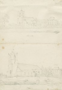Blymhill kirke: blyanttegninger, nd [1797] (tegning) av School English