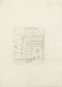 Burton-upon-Trent - Holy Trinity Church: tegning, nd [?1820-tallet] (tegning) av School English